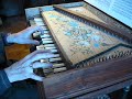 for more information about this instrument, contact the builder, jack peters, at http://www.jackpeters.com/. the epinette � l'octave was quite popular in the 1670's. this one's an exact replica of the one surviving from the hands of jean denis, paris maker from 1677. the standard 50-note gg/bb to c3 compass is enclosed in a rectangular case of black walnut. the keyboard is not removable but built into the bottom. each key lever must be removed individually. the jacks are quite short and need lead weight to return. it is tuned a minor seventh above modern pitch or an octave above a=392. the accidentals of solid bone were made by owen daly. the spinet was made by jack peters in seattle. note from the performer: this is an instrument on which, for once, not having long fingers could be an advantage! the viewer will note the small size of the keys, and some will be aware of my struggle not to play on the cracks a good part of the time. this instrument, in its day, was probably a lady's instrument, and such small spinets were likely relegated to the boudoir and not to the public music room.  this vivaldi arrangement is just for fun:  i had no idea it would be so tricky.