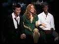 Taylor Lautner Rachelle Lefevre Edi Gathegi twilight talk Taylor Lautner Rachelle Lefevre Edi Gathegi twilight talk