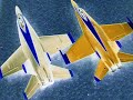 Exceed RC F-18 C Review, Formation Flying and Crash!
