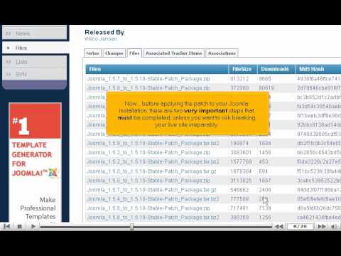 how to install joomla patch