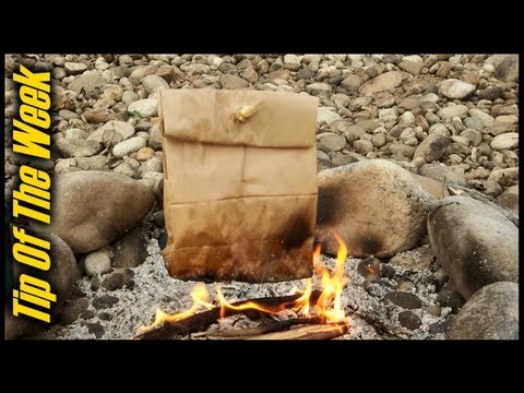 bacon - How to cook bacon and eggs in a paper bag over an open fire. This old campfire cooking trick makes for a simple and delicious camp meal without the hassle of...
