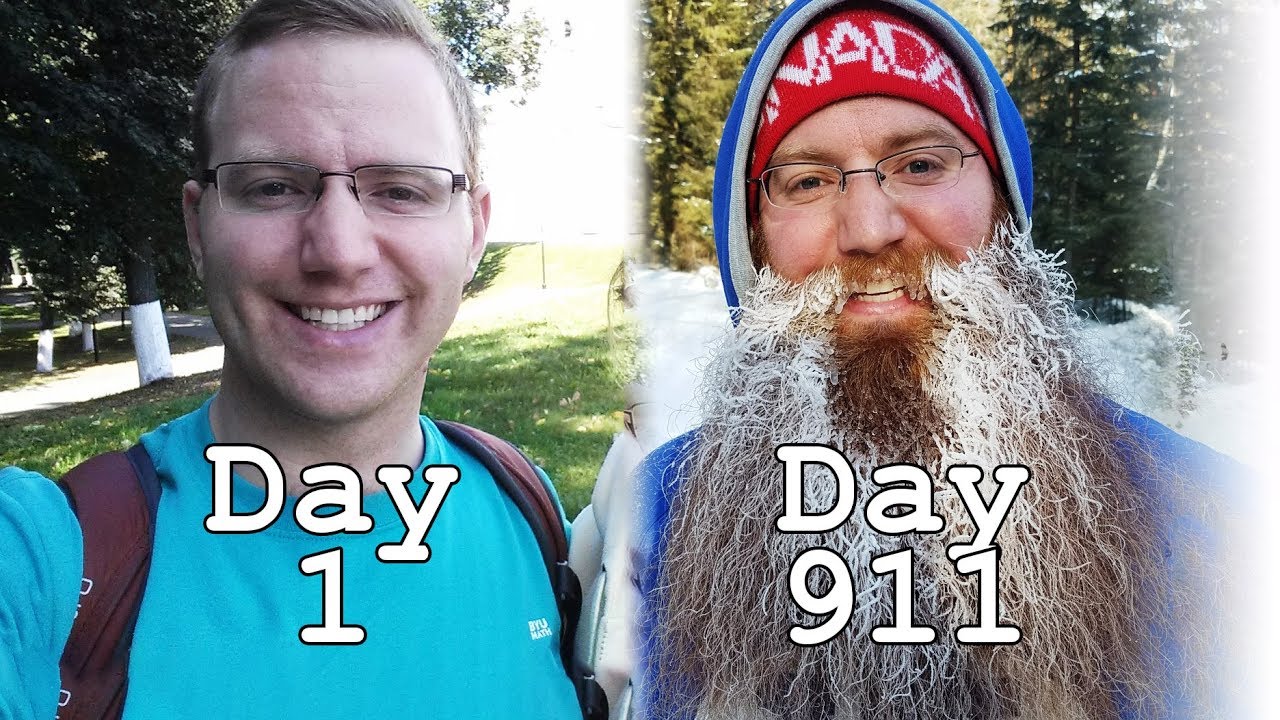 ¡911 días (casi 3 años) de crecimiento de la barba en vídeo!