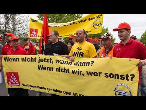 Opelaner demonstrieren in Eisenach gegen mgliche Stell ...