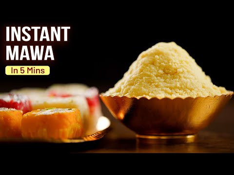 How To Make Mawa In 5 Mins | 3 Ingredients Mawa | MOTHER’S RECIPE | Instant Mawa Recipe At Home