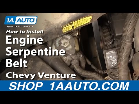 How To Install Replace Engine Serpentine Belt Chevy Venture Montana 3.4L 97-98 1AAuto.com