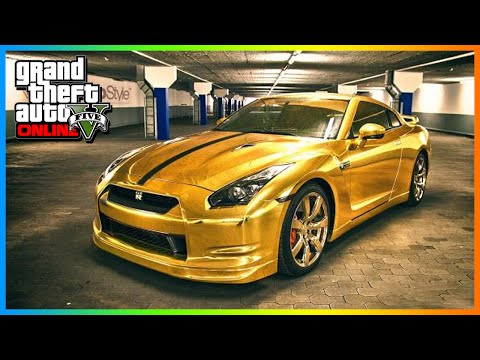 GTA 5 MODDED CARS - Golden Chrome RARE PAINT JOB! GTA 5 Modded Cars (GTA V Online)