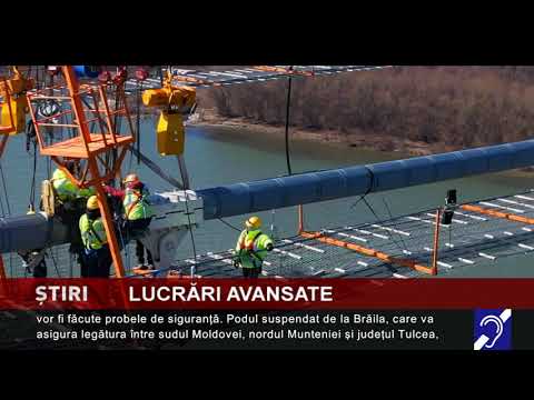 Lucrări avansate, la podul de la Brăila