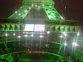 eiffel tower with flashing light the night before the rugby world cup 2007 started