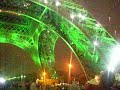 eiffel tower with flashing light the night before the rugby world cup 2007 started