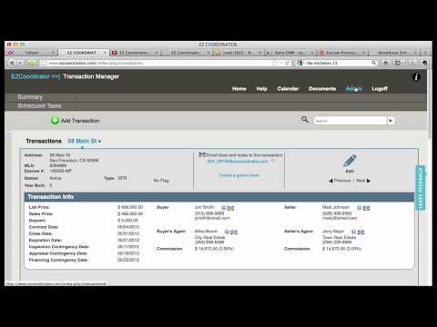 Transaction Management | Set Up Custom Task Lists | EZ Coordinator