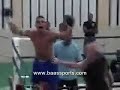 Muay Thai kickboxing Curacao 2004.Dennis Arentsen (Baas Sports) vs Arnold Drenthe (Thai Flying Dragon).more info: www.baassports.com