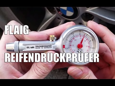 Flaig Reifendruckprüfer Reifendruckmesser mit Ablassventil - Auto Reifendruck prüfen