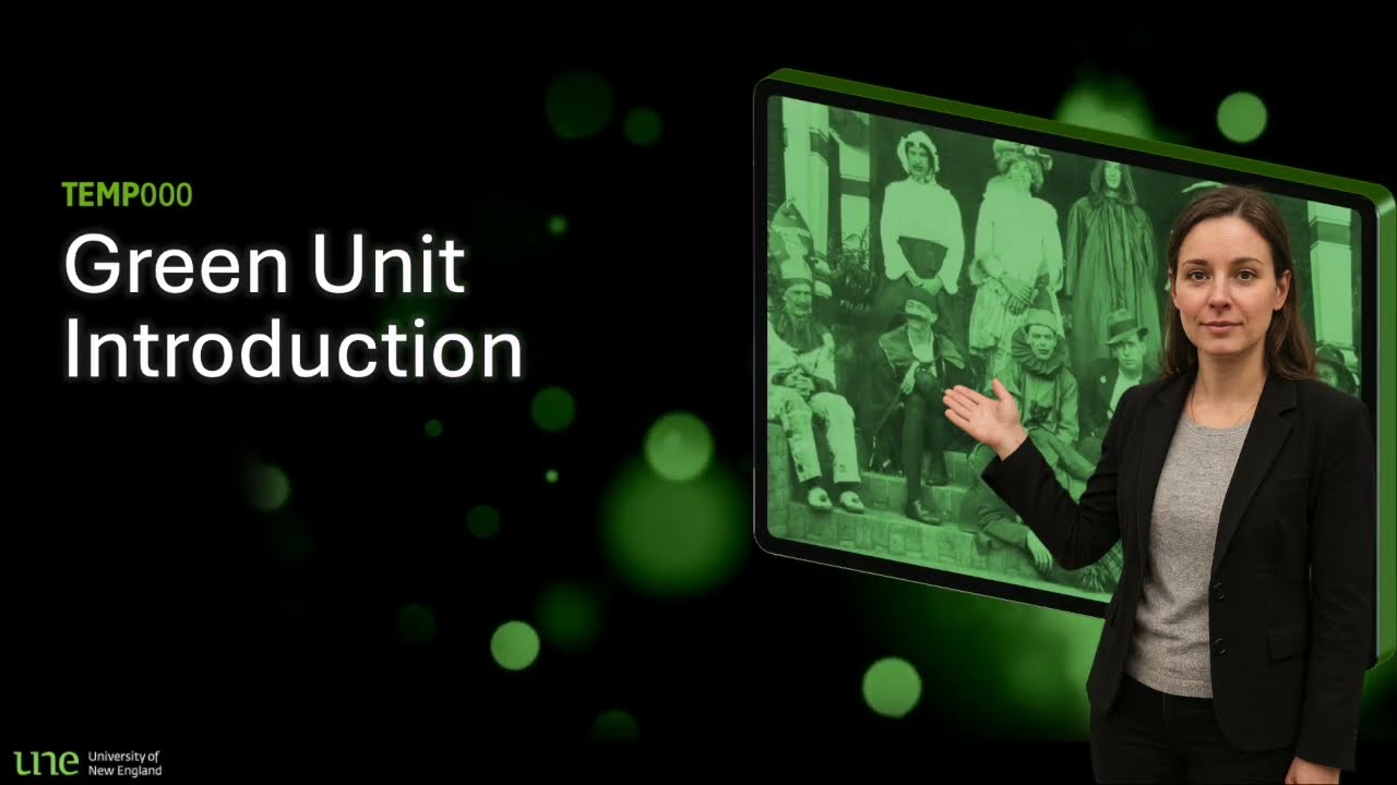 UNE Studio Intro Green