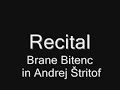 Recital Brane Bitenc in Andrej ?tritof 1. del