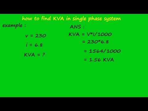 how to measure kva