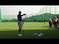 tiger on warming up and answering questions.