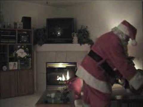 Santa - This video was taken on Christmas morning at 1:04 am in 2004. After the clock chimes at one o'clock, the sound of sleigh bells and hoofs are heard. Then foot...