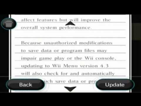 how to update nintendo wii