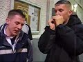 mickey gatch spitting over a buachaill d�na beatbox outside the triskel