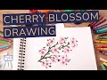 sakura tree drawing step by step