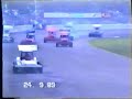 BRISCA STOCK CARS JOHN LUND & GARY MAYNARD ROLL BAARLO 1989