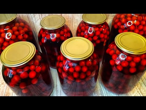 Шиеден қысқа компот жабу. Қазақша рецепт. Вишневый компот на зиму. Компот из вишни.