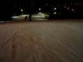 samasuni snowboarding behind arlo