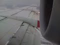 Fokker 70 landing in Bacau on snowy runway