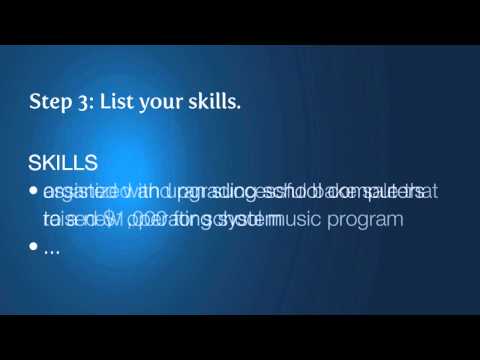 how to write your first resume