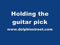 How I hold the guitar pick