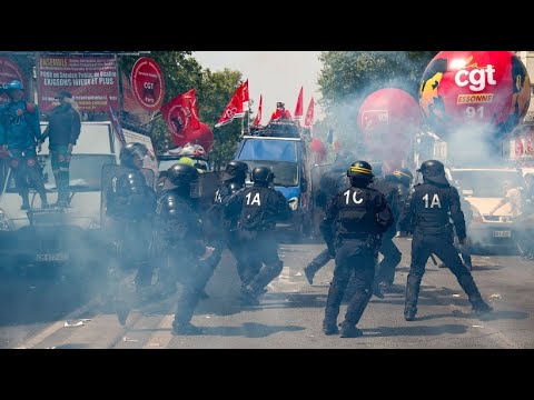 Paris: Krawalle bei Maikundgebung - Polizisten setz ...