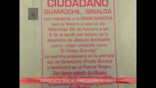 Piden liberación del Chapo Guzmán en Guamúchil, Sinaloa Piden liberación del Chapo Guzmán en Guamúchil, Sinaloa