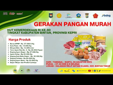 Gerakan Pangan Murah Tingkat Kabupaten Bintan Tahun 2025