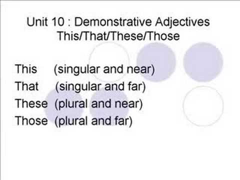 Demonstrative Pronoun Definition For Kids