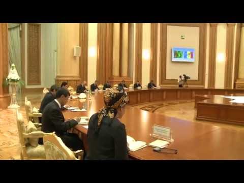 Președintele Nicolae Timofti a avut o întrevedere cu omologul său turkmen, Gurbangulî Berdîmuhamedov