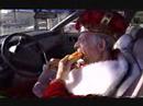 Taco Bell dog drives car