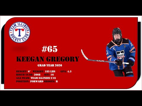 Keegan Gregory #65 Team Illinois U16 AAA Hockey - USHL Fall Classic