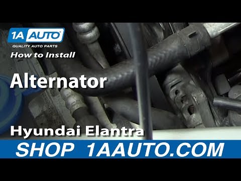 How To Install Replace Alternator 2001-06 Hyundai Elantra 2.0L