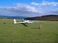 Glider winch launch at the Long Mynd, Shropshire