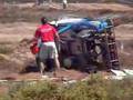 Rick Huseman Pro-Lite crash flip in Baja