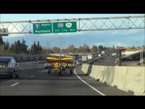 Plane Driven PD-2 roadable airplane test drives 101 miles on I5. Plane Driven PD-2 roadable airplane test drives 101 miles on I5.