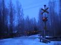 Finnish freight train 3475 passed Särkkä level crossing