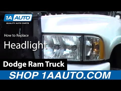 How To Install Replace Headlight Dodge Ram Truck 98-02 – 1AAuto.com