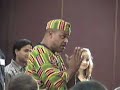 Baba Kwasi, program director for the Ayubu Kamau Kings & Queens organization conducts a Drums of Unity Presentation at the 4th annual Unity Day 9/11 event, Sept. 7th. 2008, Dallas, TX