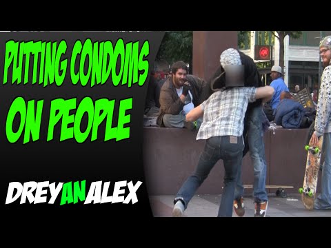 Putting condoms on people Prank collab “TWINZTV”