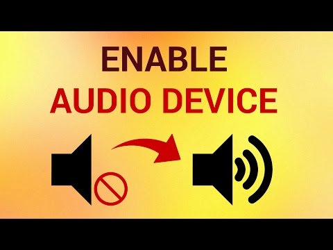 how to enable audio device