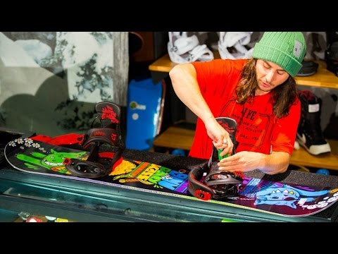 how to set bindings on a snowboard