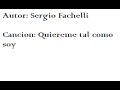 Sergio Fachelli- Quiereme tal como soy