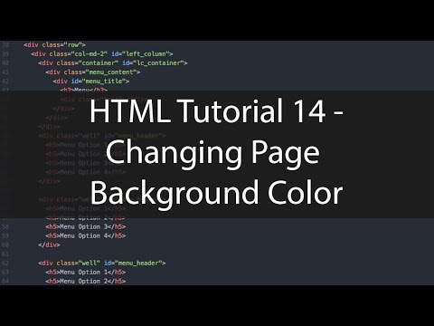 how to change background color in html