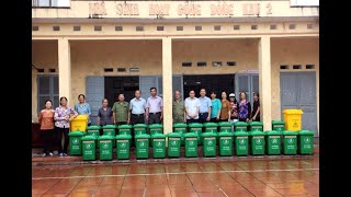 Khu 2, phường Quang Trung: người dân tự trang bị thùng đựng rác gia đình